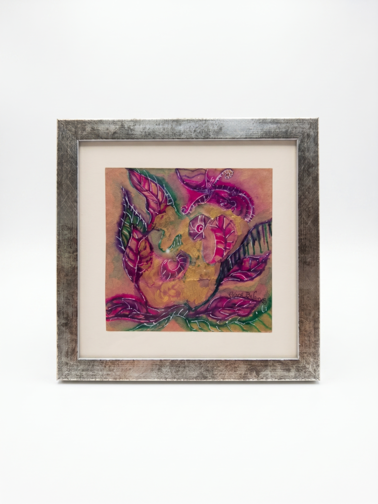 Aquarela - Folhagem com Borboleta - Giane Bifon